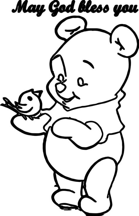 baby pooh book coloring page