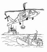 Helicoptero Rescue Afundado Barco Colorear Ajudando Helicopters Helicóptero Desenho Colouring Militar Afundando Sketchite sketch template
