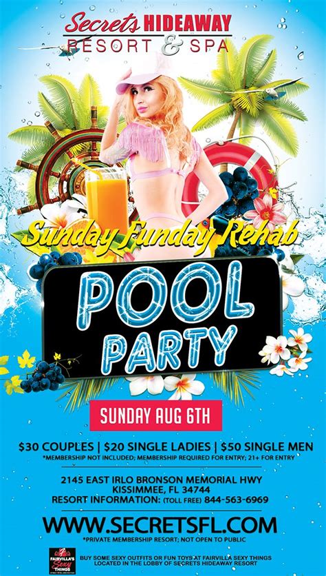 events sunday funday rehab pool party back to school swing h