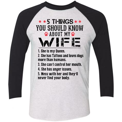 5 things you should know about my wife shirt awesome tee fashion