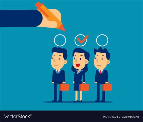 manager hand selection employee  vector image