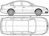 Passat B5 Volkswagen 2001 Blueprints Sedan sketch template