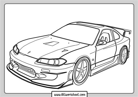 racing cars coloring pages abc worksheet