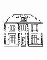 House Coloring Pages Kids Houses Print Perspective Printable Drawing House1 Point Helpful Teacher Inside Step Tutorial Brick Index sketch template