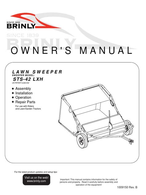 brinlyjd lawn sweeper nut hardware mower