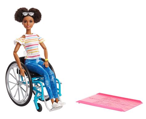 Barbie Fashionistas Doll 133 Brunette With Wheelchair And Ramp