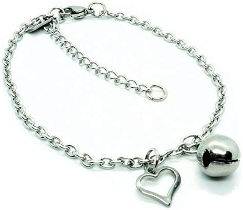 Heart And Jingling Bell Submissive Anklet Chain 100