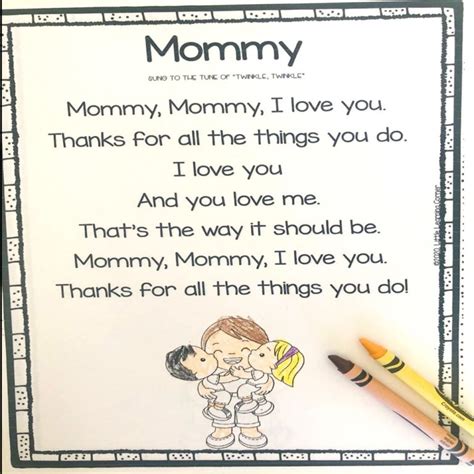 adorable mothers day poems  kids  learning corner