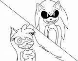 Exe Tails Colorear Mewarnai Doll Hedgehog Getcolorings Coloringhome Sonicexe Insertion sketch template