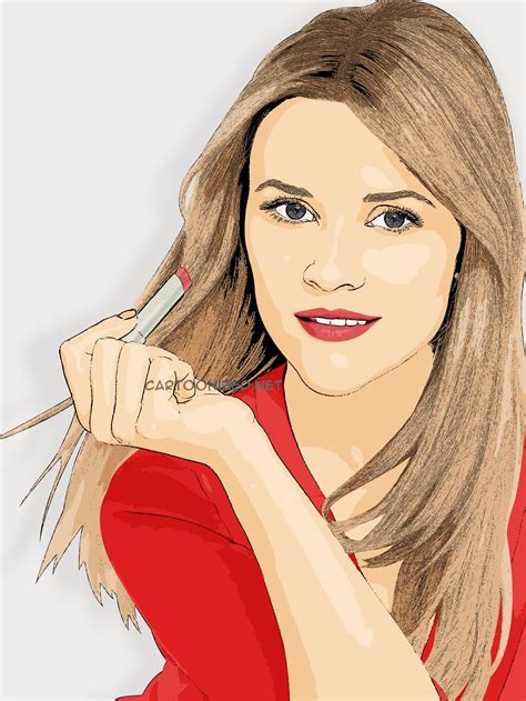 photo cartoon of reese witherspoon cartoonized
