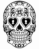 Dead Coloring Pages Skull Printable Kids sketch template