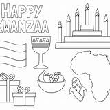 Kwanzaa sketch template