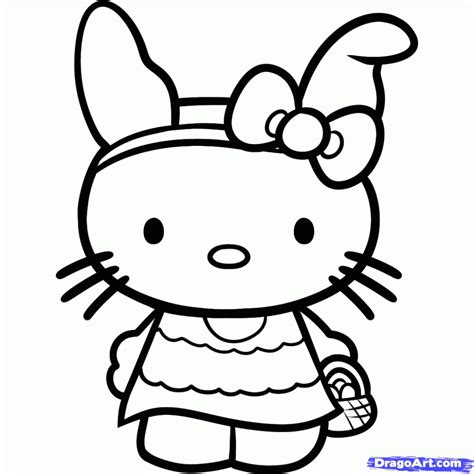 kitty easter coloring pages printable pictures infortant