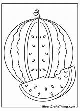 Watermelon Colouring Printable Kawaii Iheartcraftythings Coloring4free sketch template