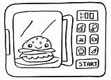 Coloring Microwave Pages Ovens Burger Epic Cooking Sheet Children Fun Small Top sketch template