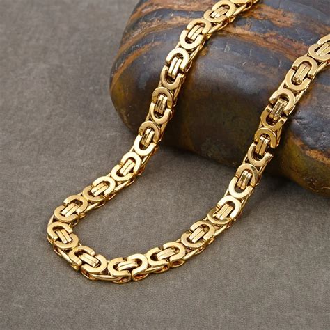 nieuwe gouden ketting ontwerp voor mannen  gold lange byzantijnse collier kettingen kettingen