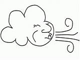 Nube Kolorowanki Pogoda Dzieci Soffio Blowing Stampare Toddlers sketch template