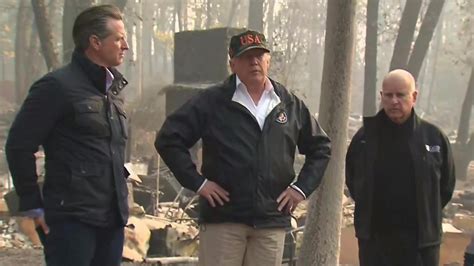 california wildfires trump visits states deadliest blaze bbc news