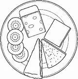 Crackers Drawing Getdrawings Coloring Pages Cheese sketch template