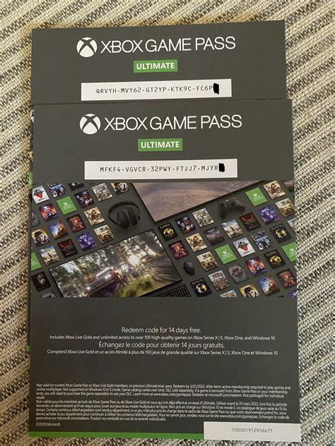 week xbox game pass ultimate codes