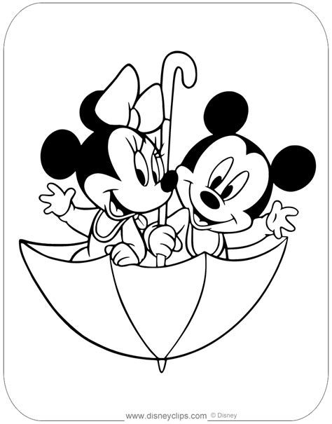 baby mickey  minnie mickey mouse coloring pages minnie mouse