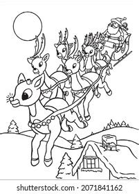 santa coloring pages images stock  vectors shutterstock