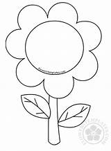 Flower Coloring Pages Preschoolers Children Flowers Easy sketch template