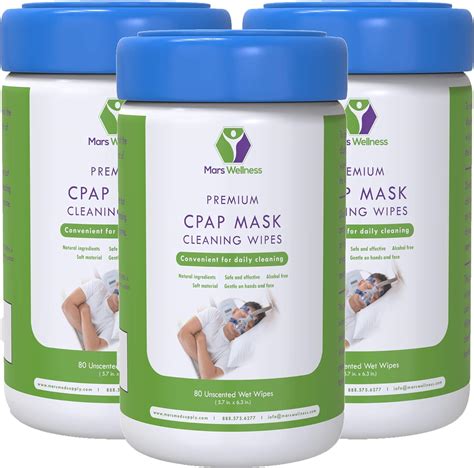 mars wellness cpap cleaning mask wipes unscented   cpap wipes lint  cleaning