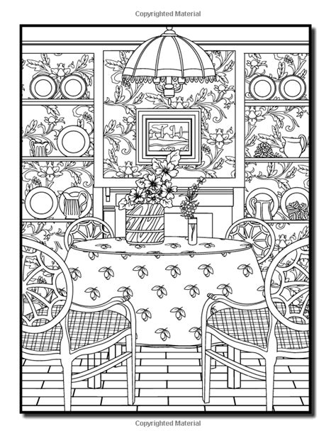 interior designs  adult coloring book  beautifully decorated