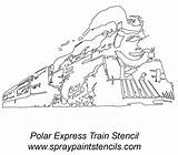 Polar Express Coloring Pages Train Clipart Printable Line Cliparts Gif Library Printabletemplates sketch template
