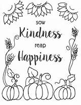 Kindness Reap Sow sketch template