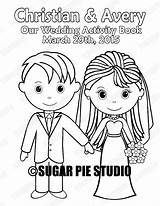 Coloring Personalized Kids Wedding Books Book Printable Activity sketch template