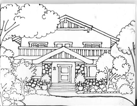 house  buildings  architecture  printable coloring pages
