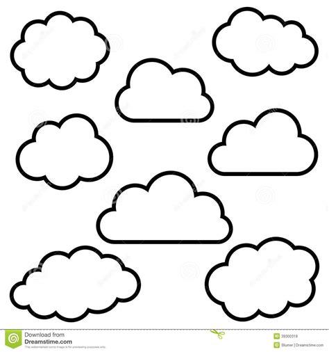 clouds vectors   psd files   cloud outline