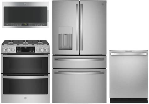 Ge Profile 4 Piece Kitchen Appliances Package With Pvd28bynfs 36 Inch