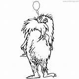 Lorax Pages Seuss sketch template