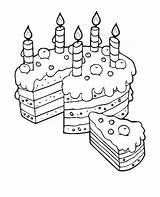 Cake Coloring Pages Slice Birthday Mom Food Happy Color Serve Drawing Printable Cupcakes Will Colouring Books Outlines Place Kids Sheets sketch template