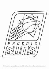 Suns Phoenix Logo Draw Step Drawing Nba Tutorials Drawingtutorials101 sketch template