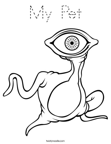 pet coloring page tracing twisty noodle