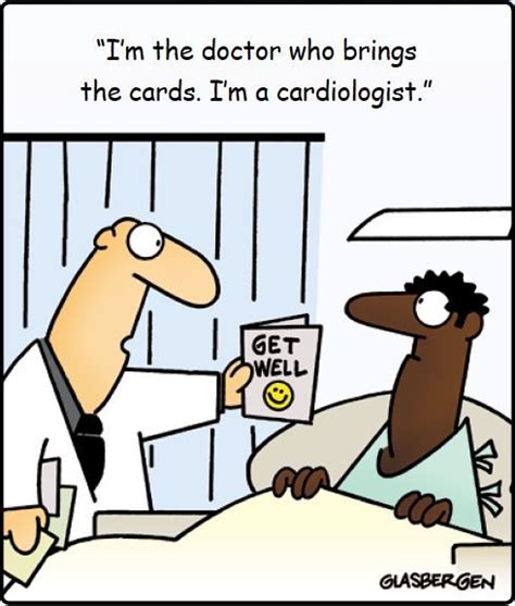i m the doctor who brings the cards i m a cardiologist cartoon by