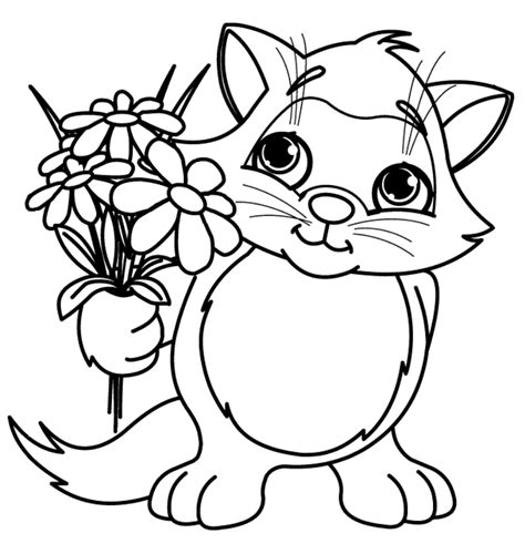 cute kitty coloring pages coloring home