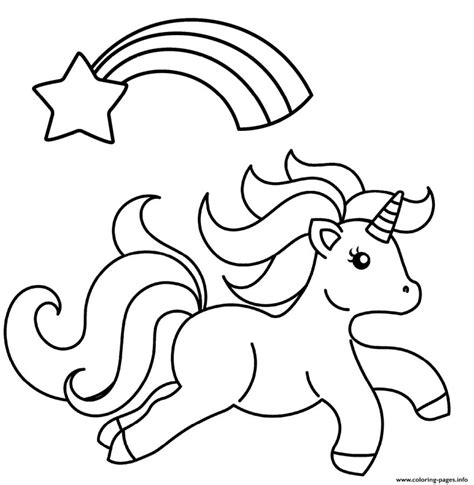 star coloring pages baby unicorn  shooting star
