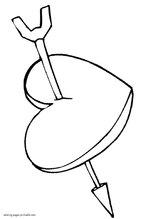 heart  arrow coloring page coloring pages printablecom