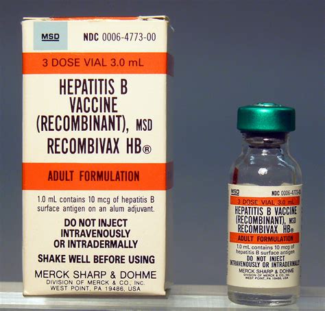 recombivax hb hepatitis  vaccine recombinant adult formula  ml