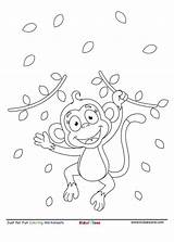 Coloring Monkey Kidzezone sketch template