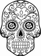 Coloring Skull Pages Sugar Mexico Mexican Drawing Female Culture Template Color Printable Getdrawings Getcolorings Clipartmag sketch template