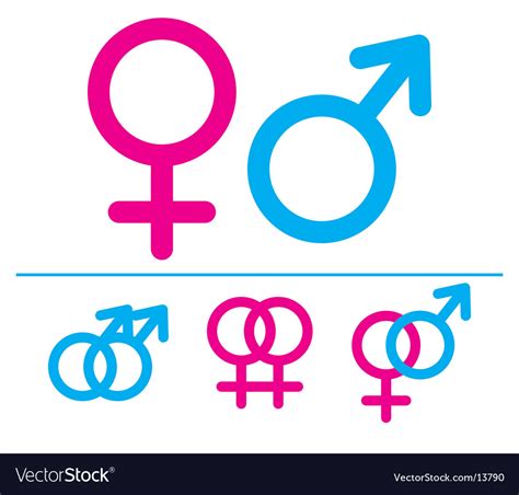 male  female symbols royalty  vector image