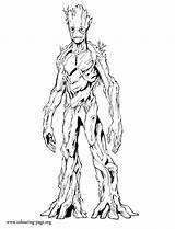 Guardians Coloring Pages Galaxy Printable Groot Colouring sketch template
