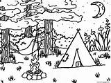 Coloring Pages Printable Camping Kids Fire Book Summer Camp Color Colouring Sheets Sheet Moon Print Preschool Bestcoloringpagesforkids Campfire Colorings Adults sketch template