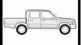 Hilux Toyota Cab Draw Double sketch template